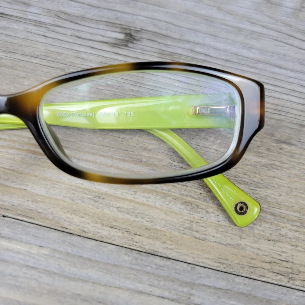 Coach Eyeglasses Frames HC 6001 Emily 5052 Tortoise Lime Green Women 50-15-135